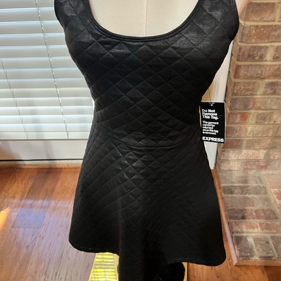 Express Black Quilted Maxi Dress - Picture 1 of 3